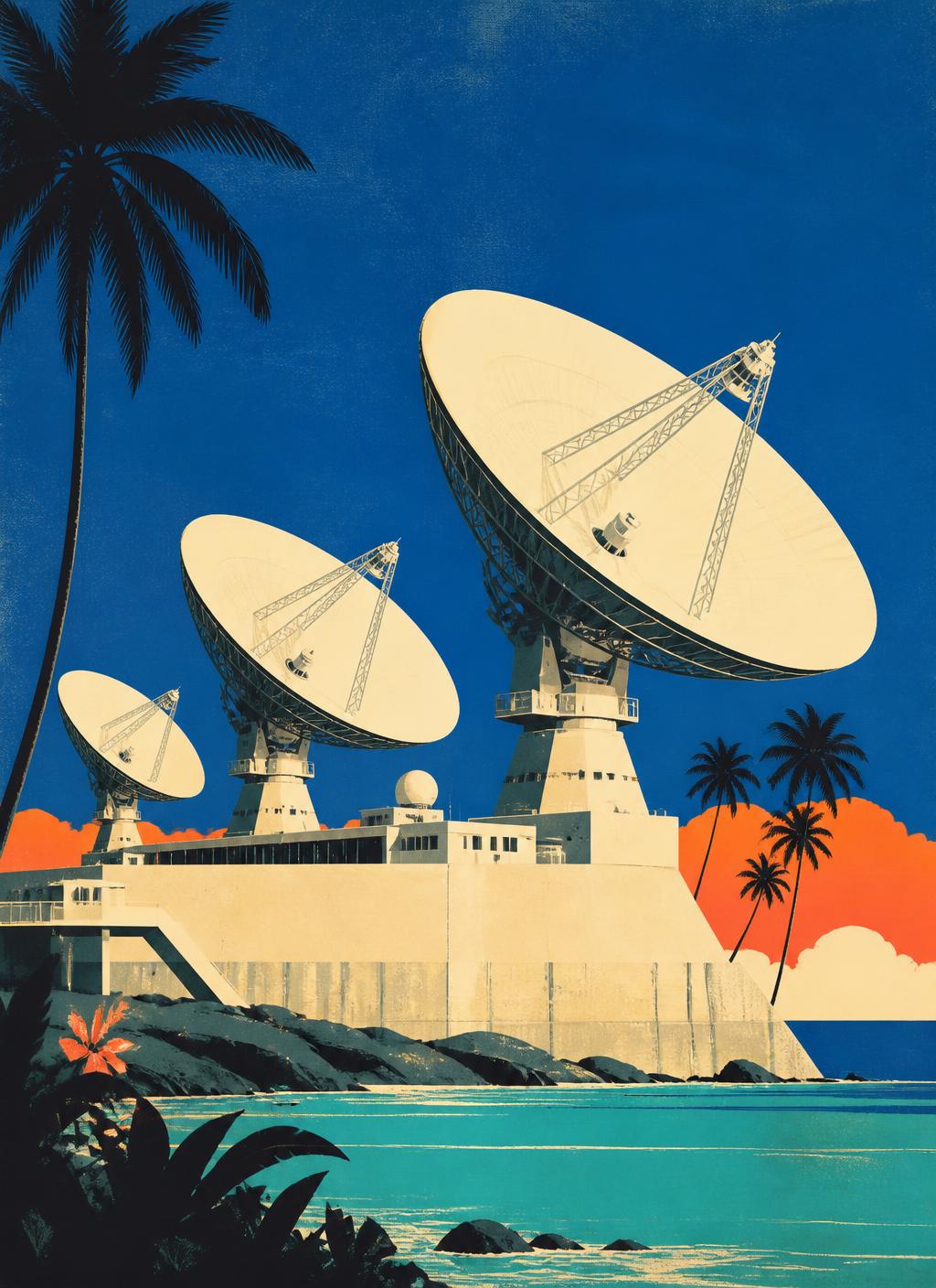 NITV transmission from the Null Island satellite tracking array